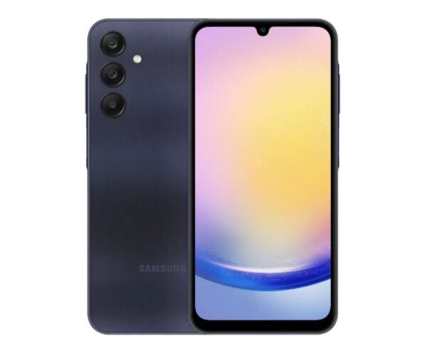 Samsung Galaxy A25 5G,RAM: 6 GB Internal Storage:128 OS: Android 14, One UI 6 Main camera: 50MP + 8MP + 2MP Front camera: 13 MP Display: 6.5 inch Processor: Octa-core Exynos