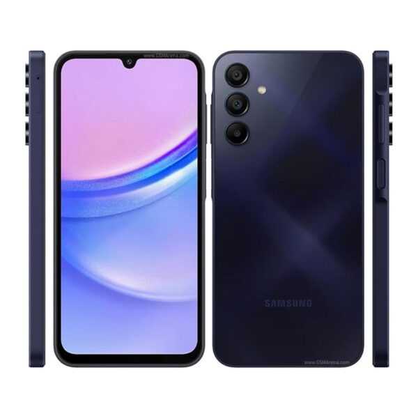 Samsung Galaxy A15 5G 4 | 128 GB OS: Android 14 Main camera: 50MP + 2MP Front camera: 13 MP Display: 6.5 inch Processor: Mediatek