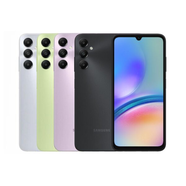 Samsung Galaxy A05s RAM: 4GB Internal Storage: 64GB Battery:  5000 mAh Main camera: 50 MP + 2 MP+ 2 MP Front camera: 13 MP Display: 6.7 inch, LCD, 90Hz Processor: Snapdragon 680 4G Connectivity: Dual sim Android 13 (Copy)