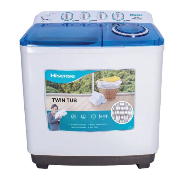 Hisense 13.5KGs WSRB143W Top Load Twin Tub Washing Machine