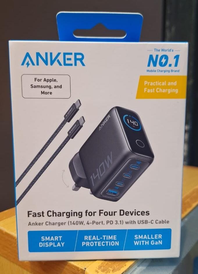 Anker 140W 4-Port Fast Charger with PD 3.1